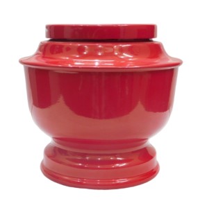 Urnes de crémation adultes en aluminium avec autocollant de conception d'oiseau de bourdonnement et de fleur de couleur brune finie pour des cendres. - Product Image 3