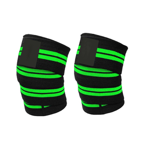 100% tissu doux genou soutien athlétique gymnastique entraînement Fitness porter genou enveloppes réglable crochet et boucle dynamophilie genouillère hommes - Product Image 3