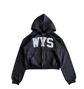 Haute qualité grande taille hommes sweats à capuche sweats à capuche personnalisés coton mélangé polaire vierge fermeture éclair Vintage Double couche - Product Image 1