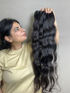 100% Indien Vierge Cuticule Aligné Cheveux Tissage Bundles Haute Qualité Temple Ondulé Brut Non Transformé Extensions de Cheveux Humains - Product Image 4