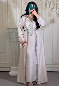Dubai Eid Collection Women <b>Abaya</b> 2026 Elegant Modest <b>Abaya</b> with Premium Fabric and Golden Embroidery Applique Work - Product Image 3