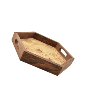 Elite diseñado personalizado en forma de madera natural bandejas para servir alimentos al por mayor suministros a granel disponibles en la India - Product Image 3