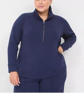 Sudadera de Mujer de Talla Grande con Logotipo Personalizado, Superventas, con Media Cremallera, Mezcla de Algodón/Poliéster, Varias Opciones de Color - Product Image 1