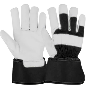 Cómodos guantes de seguridad de cuero de grano de cabra resistentes para trabajo en el jardín suave uso Personal antivibración antiestático CE - Product Image 5