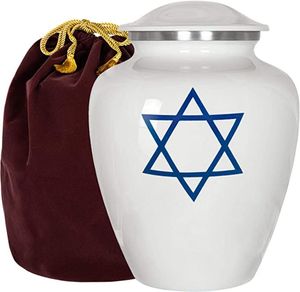 Urna Funeraria Morada para Cenizas |   Grabados Florales en Aluminio Hechos a Mano - Product Image 4