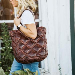 Sacs en cuir d'origine tissés à la main en cuir de couleur personnalisée de qualité supérieure/100% sacs fourre-tout en cuir de haute qualité pour les femmes - Product Image 5