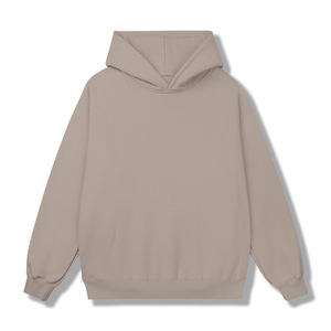 420G invierno nueva sudadera gruesa sin bolsillo suelta manga larga Otoño e Invierno Unisex Color sólido Sudadera con capucha logotipo personalizado - Product Image 4