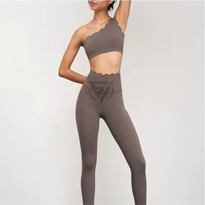 Yoga Set Mid Waist Backless Seamless Padded Quick Dry Eco-Friendly Breathable Training Clothing Women's Sports Fitness Bra Set - Product Image 2