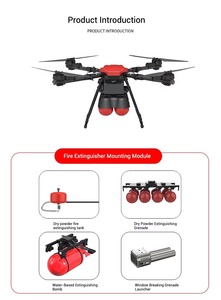 Drone de lutte contre les incendies d'urgence avec transmission FPV 10 km, caméra 4K, GPS, vol stationnaire stable et lance de sauvetage - Product Image 5