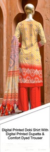 Damas kameez shalwar Trajes de césped bordados Faisalabad trajes de césped de alta calidad shalwar kameez - Product Image 3
