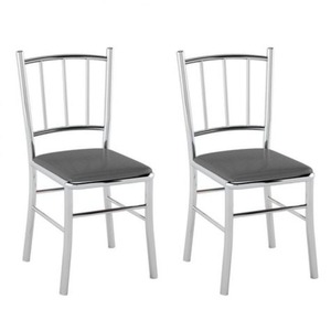 Chaise décorative et robuste en métal avec cadre en fer massif design contemporain élégant et finition attrayante pour la décoration intérieure - Product Image 1