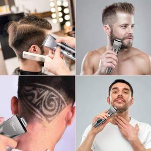 Tondeuse à cheveux professionnelle sans fil USB pour hommes, en acier inoxydable, pour tondeuse et rasoir, kit de coupe de cheveux étanche et de précision - Product Image 2