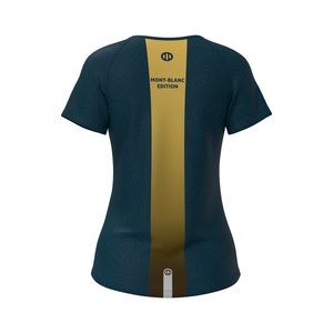 เสื้อยืดผ้าฝ้ายน้ำหนักเบาเข้ารูปสำหรับผู้หญิงรุ่น utmb Mont-Blanc Golden Edition - Product Image 5