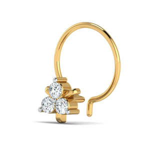 Children's Gold-Plated Stainless Steel Ball <b>Nosepin</b> with Zircon Crystal Pearl - Product Image 5