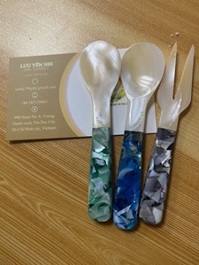 Usine nacre cuillères/vadrouille fourchette cuillère ensembles pour coquillage Souvenir ensemble et maison ustensiles de cuisine fête de mariage vaisselle cadeau - Product Image 5