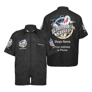 Uniforme profesional Barbar diseñado para comodidad y durabilidad con tela de alta calidad para uso en barbería y salón - Product Image 4