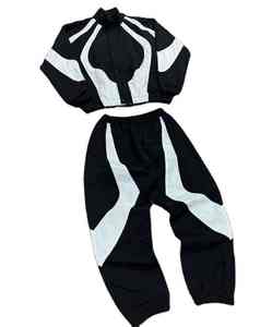 2025 High Quality Loose Fit Windbreaker Zip up <b>Jacket</b> and Pants Two Piece Set Men Nylon Tracksuit - Product Image 5