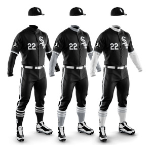 Sublimación Jersey en blanco liso Hip Hop Hipster béisbol Jersey botón abajo camisas uniformes deportivos hombres mujeres Jersey logotipos personalizados - Product Image 6