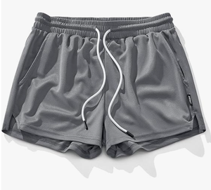 K_T personalizado gran oferta cuatro vías estiramiento verano corto gimnasio Fitness Yoga deportes pantalones cortos mujeres hombres - Product Image 1