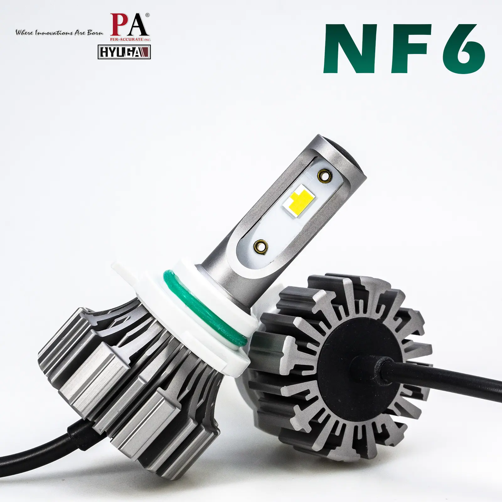 NF6LEDヘッドライトフォグライトハイビームファンレスデザインH1H3 H4 H7 H8 H9 H11 HB3 9005 HB4 9006 HIR2 9012