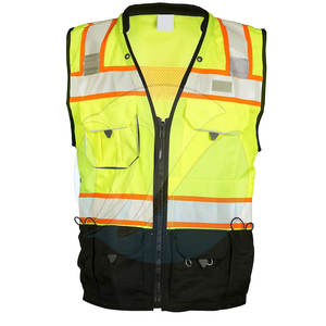 เสื้อกั๊กนิรภัยคอวีขนาดพลัสไซส์กันน้ำสำหรับใช้งานกลางแจ้งเสื้อกั๊กนิรภัยแบบผ้าถัก - Product Image 1