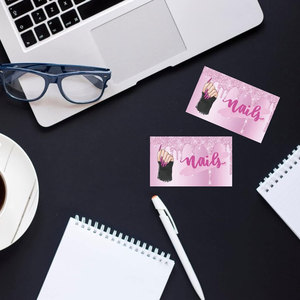Tarjetas de visita personalizadas para pequeñas empresas en papel mate de calidad Hermosas plantillas de artista de uñas de alta calidad - Product Image 6