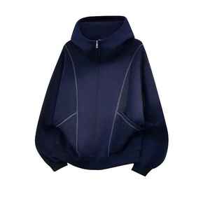 Sweat à capuche personnalisé chaud pour l'hiver avec manches longues 100% coton blanc uni - Product Image 1