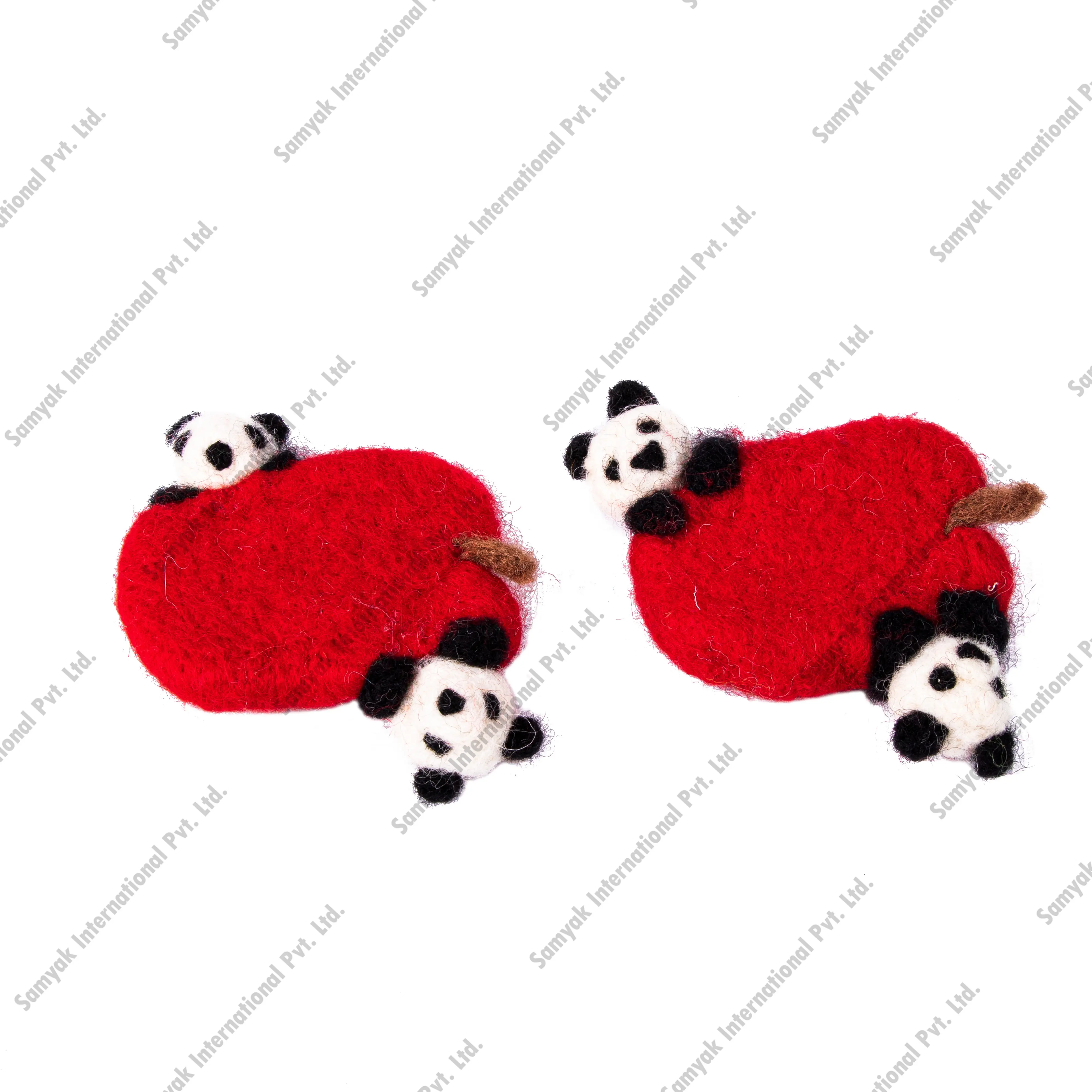 Handmade Cảm Thấy Trâm Ưa Thích Lễ Hội Đồ Trang Sức Thời Trang Trâm Cài Merino Len Panda Thiết Kế Phụ Kiện