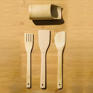 Set di Utensili in Bambù Personalizzabili Veigelia, Gadget Promozionali per la Tavola - Product Image 2