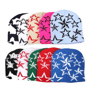 หมวกถักนิตติ้งแบบไม่มีขอบหมวกพิมพ์ลายตัวอักษรผ้าแจ็คการ์ดทั้งตัว2025 - Product Image 4