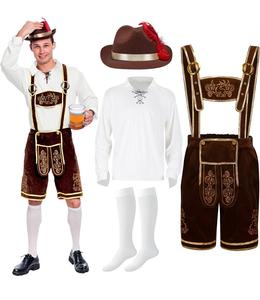 Shemax Trachten Shorts pour hommes Lederhosen Shaded Grey OEM Custom New Bavarian Oktoberfest Lederhosen - Product Image 6