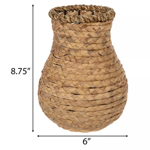 Vase en jacinthe d'eau incurvé fabriqué au Vietnam matériau écologique pour la décoration intérieure et la décoration de la vaisselle en gros - Product Image 2