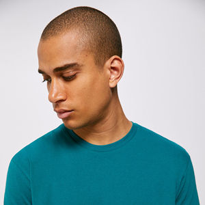 Camiseta 100% de algodón con cuello redondo para hombre, ropa de calle transpirable antiarrugas con logotipo personalizado, camisetas para hombre serigrafiadas - Product Image 3