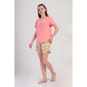 Conjunto de Top y Pantalón Corto Ovalado KADIN P.SUPREM O YAKA KISA KOL ETEGI - COTTONPINK - COTTONPINK - Product Image 2