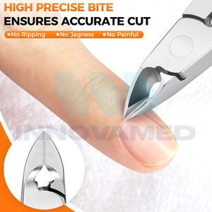 Meilleur fournisseur, pinces à cuticules courbées tendance et performantes, nouvelle arrivée, acier inoxydable, outil de salon, manucure, pédicure, large - Product Image 2