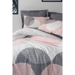 Leron Grey Geometric Pattern Single Duvet Cover <b>Set</b> Home Use Cotton Box Model - Product Image 2