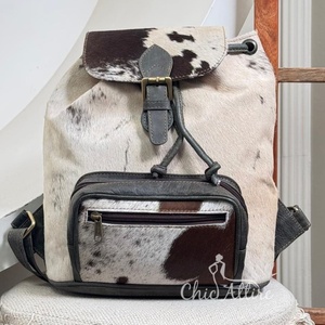 Nueva mochila de viaje de oficina de calidad superior para hombres, mochilas con cordón minimalistas informales de cuero de vaca genuino de lujo personalizado - Product Image 1