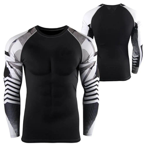 Unisex Full Sleeve <b>Compression</b> <b>Vest</b> Turn-down Collar Geometric Print Moisture Wicking Quick Dry Breathable Fitted Customized - Product Image 6