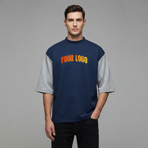 Camiseta de algodón 100% personalizada OEM/ODM, de corte holgado, estilo hip hop, transpirable, ecológica, de secado rápido, para gimnasio, para hombre. - Product Image 1