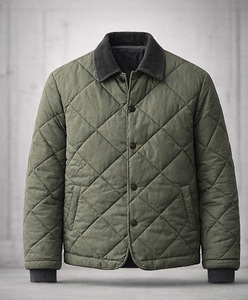 Veste matelassée respirante pour homme, veste d'hiver légère et isolée, veste d'extérieur chaude, style doudoune, couture en diamant, veste rembourrée en coton - Product Image 2