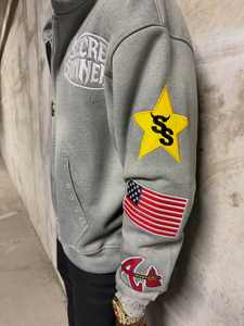 Hot-selling Custom No Drawstring <b>Zip</b>-<b>Up</b> Hoodies Blank Plain Oversized Fleece <b>Zip</b> <b>up</b> Fit Boxy <b>Hoodie</b> High Quality Men's Hoodies - Product Image 4