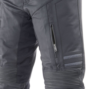 Pantalones de cuero de cintura alta para hombre de nuevo estilo 2024, logotipo personalizable, patrón recto, ropa informal oscura más vendida a precio mayorista - Product Image 5