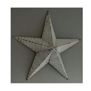 Design de luxe pour décoration murale de mariage personnalisé à la main étoile en métal ondulé galvanisé avec accents rouillés ornements d'arbre X-MAS - Product Image 2