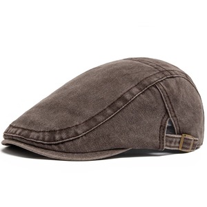 Boina de algodón Vintage Unisex para hombre y mujer, sombrero de vendedor de periódicos Retro con visera plana ajustable, boinas informales de otoño para ropa de playa - Product Image 3