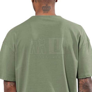 T-shirt surdimensionné léger T-shirt imprimé coupe ample en coton 100% pour hommes fabriqué au Pakistan - Product Image 6