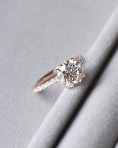 Igi แหวนโซลิแทร์สำหรับผู้หญิง14K ทำด้วยมือได้รับการรับรองด้วยเครื่องประดับที่น่าสนใจสำหรับปลูกในห้องปฏิบัติการที่ยอดเยี่ยม - Product Image 2