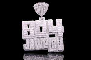 Pendentif Hip Hop en Acier Inoxydable avec Diamants CZ Personnalisé avec Logo - Product Image 3