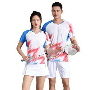 Uniforme de badminton de couleur unie de haute qualité 100% polyester - Product Image 1