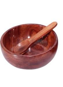 RMW Food Safe hecho a mano moderno cuenco de madera para servir con cuchara de madera para el hogar Hotel restaurante uso-regalo - Product Image 4