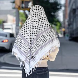 2024 High Quality Palestine Shemagh <b>Scarf</b> 100% Cotton <b>Square</b> Arabian Wrap - Product Image 2